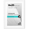image:imageAmericanflat 8x10 Picture Frame with ShatterResistant Glass  Use as 5x7 Frame with Mat or Display 8x10 Photo Without Mat  Streamline Collection  Picture Frames for Tabletop and Wall  White  Shatterresistant glass wall or tabletop display with included easel sawtooth hangers included secure turntab backingWhite