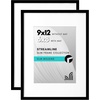 image:imageAmericanflat 8x10 Picture Frame with ShatterResistant Glass  Use as 5x7 Frame with Mat or Display 8x10 Photo Without Mat  Streamline Collection  Picture Frames for Tabletop and Wall  White  Shatterresistant glass wall or tabletop display with included easel sawtooth hangers included secure turntab backingBlack