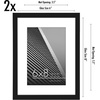 image:imageAmericanflat 8x10 Picture Frame with ShatterResistant Glass  Use as 5x7 Frame with Mat or Display 8x10 Photo Without Mat  Streamline Collection  Picture Frames for Tabletop and Wall  White  Shatterresistant glass wall or tabletop display with included easel sawtooth hangers included secure turntab backingBlack