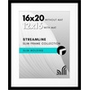 image:imageAmericanflat 8x10 Picture Frame with ShatterResistant Glass  Use as 5x7 Frame with Mat or Display 8x10 Photo Without Mat  Streamline Collection  Picture Frames for Tabletop and Wall  White  Shatterresistant glass wall or tabletop display with included easel sawtooth hangers included secure turntab backingBlack