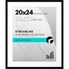 image:imageAmericanflat 8x10 Picture Frame with ShatterResistant Glass  Use as 5x7 Frame with Mat or Display 8x10 Photo Without Mat  Streamline Collection  Picture Frames for Tabletop and Wall  White  Shatterresistant glass wall or tabletop display with included easel sawtooth hangers included secure turntab backingBlack