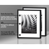 image:imageAmericanflat 8x10 Picture Frame with ShatterResistant Glass  Use as 5x7 Frame with Mat or Display 8x10 Photo Without Mat  Streamline Collection  Picture Frames for Tabletop and Wall  White  Shatterresistant glass wall or tabletop display with included easel sawtooth hangers included secure turntab backingBlack