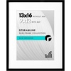 image:imageAmericanflat 8x10 Picture Frame with ShatterResistant Glass  Use as 5x7 Frame with Mat or Display 8x10 Photo Without Mat  Streamline Collection  Picture Frames for Tabletop and Wall  White  Shatterresistant glass wall or tabletop display with included easel sawtooth hangers included secure turntab backingBlack