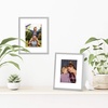 image:imageAmericanflat 8x10 Picture Frame with ShatterResistant Glass  Use as 5x7 Frame with Mat or Display 8x10 Photo Without Mat  Streamline Collection  Picture Frames for Tabletop and Wall  White  Shatterresistant glass wall or tabletop display with included easel sawtooth hangers included secure turntab backingSilver