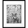 image:imageAmericanflat 8x10 Picture Frame with ShatterResistant Glass  Use as 5x7 Frame with Mat or Display 8x10 Photo Without Mat  Streamline Collection  Picture Frames for Tabletop and Wall  White  Shatterresistant glass wall or tabletop display with included easel sawtooth hangers included secure turntab backingBlack