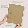 image:imageAmericanflat 8x10 Picture Frame with ShatterResistant Glass  Use as 5x7 Frame with Mat or Display 8x10 Photo Without Mat  Streamline Collection  Picture Frames for Tabletop and Wall  White  Shatterresistant glass wall or tabletop display with included easel sawtooth hangers included secure turntab backingWhite