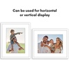 image:imageAmericanflat 8x10 Picture Frame with ShatterResistant Glass  Use as 5x7 Frame with Mat or Display 8x10 Photo Without Mat  Streamline Collection  Picture Frames for Tabletop and Wall  White  Shatterresistant glass wall or tabletop display with included easel sawtooth hangers included secure turntab backingWhite