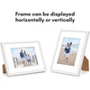 image:imageAmericanflat 8x10 Picture Frame with ShatterResistant Glass  Use as 5x7 Frame with Mat or Display 8x10 Photo Without Mat  Streamline Collection  Picture Frames for Tabletop and Wall  White  Shatterresistant glass wall or tabletop display with included easel sawtooth hangers included secure turntab backingWhite