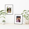 image:imageAmericanflat 8x10 Picture Frame with ShatterResistant Glass  Use as 5x7 Frame with Mat or Display 8x10 Photo Without Mat  Streamline Collection  Picture Frames for Tabletop and Wall  White  Shatterresistant glass wall or tabletop display with included easel sawtooth hangers included secure turntab backingGrey
