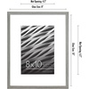 image:imageAmericanflat 8x10 Picture Frame with ShatterResistant Glass  Use as 5x7 Frame with Mat or Display 8x10 Photo Without Mat  Streamline Collection  Picture Frames for Tabletop and Wall  White  Shatterresistant glass wall or tabletop display with included easel sawtooth hangers included secure turntab backingGrey