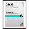 image:imageAmericanflat 8x10 Picture Frame with ShatterResistant Glass  Use as 5x7 Frame with Mat or Display 8x10 Photo Without Mat  Streamline Collection  Picture Frames for Tabletop and Wall  White  Shatterresistant glass wall or tabletop display with included easel sawtooth hangers included secure turntab backingBlack