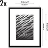 image:imageAmericanflat 8x10 Picture Frame with ShatterResistant Glass  Use as 5x7 Frame with Mat or Display 8x10 Photo Without Mat  Streamline Collection  Picture Frames for Tabletop and Wall  White  Shatterresistant glass wall or tabletop display with included easel sawtooth hangers included secure turntab backingBlack