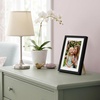 image:imageAmericanflat 8x10 Picture Frame with ShatterResistant Glass  Use as 5x7 Frame with Mat or Display 8x10 Photo Without Mat  Streamline Collection  Picture Frames for Tabletop and Wall  White  Shatterresistant glass wall or tabletop display with included easel sawtooth hangers included secure turntab backingBlack