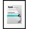 image:imageAmericanflat 8x10 Picture Frame with ShatterResistant Glass  Use as 5x7 Frame with Mat or Display 8x10 Photo Without Mat  Streamline Collection  Picture Frames for Tabletop and Wall  White  Shatterresistant glass wall or tabletop display with included easel sawtooth hangers included secure turntab backingBlack