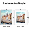 image:imageAmericanflat 8x10 Picture Frame with ShatterResistant Glass  Use as 5x7 Frame with Mat or Display 8x10 Photo Without Mat  Streamline Collection  Picture Frames for Tabletop and Wall  White  Shatterresistant glass wall or tabletop display with included easel sawtooth hangers included secure turntab backingWhite