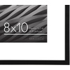 image:imageAmericanflat 8x10 Picture Frame with ShatterResistant Glass  Use as 5x7 Frame with Mat or Display 8x10 Photo Without Mat  Streamline Collection  Picture Frames for Tabletop and Wall  White  Shatterresistant glass wall or tabletop display with included easel sawtooth hangers included secure turntab backingBlack