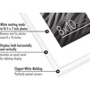 image:imageAmericanflat 8x10 Picture Frame with ShatterResistant Glass  Use as 5x7 Frame with Mat or Display 8x10 Photo Without Mat  Streamline Collection  Picture Frames for Tabletop and Wall  White  Shatterresistant glass wall or tabletop display with included easel sawtooth hangers included secure turntab backingWhite