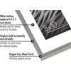 image:imageAmericanflat 8x10 Picture Frame with ShatterResistant Glass  Use as 5x7 Frame with Mat or Display 8x10 Photo Without Mat  Streamline Collection  Picture Frames for Tabletop and Wall  White  Shatterresistant glass wall or tabletop display with included easel sawtooth hangers included secure turntab backingGrey