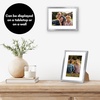 image:imageAmericanflat 8x10 Picture Frame with ShatterResistant Glass  Use as 5x7 Frame with Mat or Display 8x10 Photo Without Mat  Streamline Collection  Picture Frames for Tabletop and Wall  White  Shatterresistant glass wall or tabletop display with included easel sawtooth hangers included secure turntab backingSilver