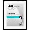 image:imageAmericanflat 8x10 Picture Frame with ShatterResistant Glass  Use as 5x7 Frame with Mat or Display 8x10 Photo Without Mat  Streamline Collection  Picture Frames for Tabletop and Wall  White  Shatterresistant glass wall or tabletop display with included easel sawtooth hangers included secure turntab backingBlack