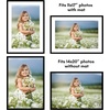 image:imageAmericanflat 8x10 Picture Frame with ShatterResistant Glass  Use as 5x7 Frame with Mat or Display 8x10 Photo Without Mat  Streamline Collection  Picture Frames for Tabletop and Wall  White  Shatterresistant glass wall or tabletop display with included easel sawtooth hangers included secure turntab backingBlack