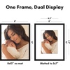 image:imageAmericanflat 8x10 Picture Frame with ShatterResistant Glass  Use as 5x7 Frame with Mat or Display 8x10 Photo Without Mat  Streamline Collection  Picture Frames for Tabletop and Wall  White  Shatterresistant glass wall or tabletop display with included easel sawtooth hangers included secure turntab backingBlack