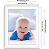 image:imageAmericanflat 8x10 Picture Frame with ShatterResistant Glass  Use as 5x7 Frame with Mat or Display 8x10 Photo Without Mat  Streamline Collection  Picture Frames for Tabletop and Wall  White  Shatterresistant glass wall or tabletop display with included easel sawtooth hangers included secure turntab backingWhite