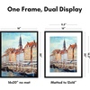 image:imageAmericanflat 8x10 Picture Frame with ShatterResistant Glass  Use as 5x7 Frame with Mat or Display 8x10 Photo Without Mat  Streamline Collection  Picture Frames for Tabletop and Wall  White  Shatterresistant glass wall or tabletop display with included easel sawtooth hangers included secure turntab backingBlack