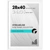 image:imageAmericanflat 8x10 Picture Frame with ShatterResistant Glass  Use as 5x7 Frame with Mat or Display 8x10 Photo Without Mat  Streamline Collection  Picture Frames for Tabletop and Wall  White  Shatterresistant glass wall or tabletop display with included easel sawtooth hangers included secure turntab backingWhite