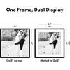image:imageAmericanflat 8x10 Picture Frame with ShatterResistant Glass  Use as 5x7 Frame with Mat or Display 8x10 Photo Without Mat  Streamline Collection  Picture Frames for Tabletop and Wall  White  Shatterresistant glass wall or tabletop display with included easel sawtooth hangers included secure turntab backingBlack