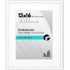 image:imageAmericanflat 8x10 Picture Frame with ShatterResistant Glass  Use as 5x7 Frame with Mat or Display 8x10 Photo Without Mat  Streamline Collection  Picture Frames for Tabletop and Wall  White  Shatterresistant glass wall or tabletop display with included easel sawtooth hangers included secure turntab backingWhite