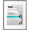 image:imageAmericanflat 8x10 Picture Frame with ShatterResistant Glass  Use as 5x7 Frame with Mat or Display 8x10 Photo Without Mat  Streamline Collection  Picture Frames for Tabletop and Wall  White  Shatterresistant glass wall or tabletop display with included easel sawtooth hangers included secure turntab backingGrey