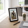 image:imageAmericanflat 8x10 Picture Frame with ShatterResistant Glass  Use as 5x7 Frame with Mat or Display 8x10 Photo Without Mat  Streamline Collection  Picture Frames for Tabletop and Wall  White  Shatterresistant glass wall or tabletop display with included easel sawtooth hangers included secure turntab backingBlack