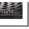 image:imageAmericanflat 8x10 Picture Frame with ShatterResistant Glass  Use as 5x7 Frame with Mat or Display 8x10 Photo Without Mat  Streamline Collection  Picture Frames for Tabletop and Wall  White  Shatterresistant glass wall or tabletop display with included easel sawtooth hangers included secure turntab backingGrey