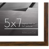 image:imageAmericanflat 8x10 Picture Frame with ShatterResistant Glass  Use as 5x7 Frame with Mat or Display 8x10 Photo Without Mat  Streamline Collection  Picture Frames for Tabletop and Wall  White  Shatterresistant glass wall or tabletop display with included easel sawtooth hangers included secure turntab backingWalnut