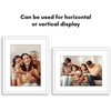 image:imageAmericanflat 8x10 Picture Frame with ShatterResistant Glass  Use as 5x7 Frame with Mat or Display 8x10 Photo Without Mat  Streamline Collection  Picture Frames for Tabletop and Wall  White  Shatterresistant glass wall or tabletop display with included easel sawtooth hangers included secure turntab backingWhite
