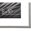 image:imageAmericanflat 8x10 Picture Frame with ShatterResistant Glass  Use as 5x7 Frame with Mat or Display 8x10 Photo Without Mat  Streamline Collection  Picture Frames for Tabletop and Wall  White  Shatterresistant glass wall or tabletop display with included easel sawtooth hangers included secure turntab backingGrey