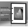 image:imageAmericanflat 8x10 Picture Frame with ShatterResistant Glass  Use as 5x7 Frame with Mat or Display 8x10 Photo Without Mat  Streamline Collection  Picture Frames for Tabletop and Wall  White  Shatterresistant glass wall or tabletop display with included easel sawtooth hangers included secure turntab backingBlack