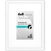 image:imageAmericanflat 8x10 Picture Frame with ShatterResistant Glass  Use as 5x7 Frame with Mat or Display 8x10 Photo Without Mat  Streamline Collection  Picture Frames for Tabletop and Wall  White  Shatterresistant glass wall or tabletop display with included easel sawtooth hangers included secure turntab backingWhite