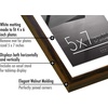 image:imageAmericanflat 8x10 Picture Frame with ShatterResistant Glass  Use as 5x7 Frame with Mat or Display 8x10 Photo Without Mat  Streamline Collection  Picture Frames for Tabletop and Wall  White  Shatterresistant glass wall or tabletop display with included easel sawtooth hangers included secure turntab backingMahogany