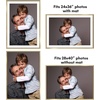 image:imageAmericanflat 8x10 Picture Frame with ShatterResistant Glass  Use as 5x7 Frame with Mat or Display 8x10 Photo Without Mat  Streamline Collection  Picture Frames for Tabletop and Wall  White  Shatterresistant glass wall or tabletop display with included easel sawtooth hangers included secure turntab backingGold