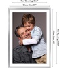 image:imageAmericanflat 8x10 Picture Frame with ShatterResistant Glass  Use as 5x7 Frame with Mat or Display 8x10 Photo Without Mat  Streamline Collection  Picture Frames for Tabletop and Wall  White  Shatterresistant glass wall or tabletop display with included easel sawtooth hangers included secure turntab backingSilver