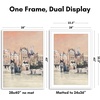 image:imageAmericanflat 8x10 Picture Frame with ShatterResistant Glass  Use as 5x7 Frame with Mat or Display 8x10 Photo Without Mat  Streamline Collection  Picture Frames for Tabletop and Wall  White  Shatterresistant glass wall or tabletop display with included easel sawtooth hangers included secure turntab backingWhite