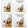 image:imageAmericanflat 8x10 Picture Frame with ShatterResistant Glass  Use as 5x7 Frame with Mat or Display 8x10 Photo Without Mat  Streamline Collection  Picture Frames for Tabletop and Wall  White  Shatterresistant glass wall or tabletop display with included easel sawtooth hangers included secure turntab backingWhite