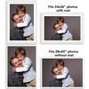 image:imageAmericanflat 8x10 Picture Frame with ShatterResistant Glass  Use as 5x7 Frame with Mat or Display 8x10 Photo Without Mat  Streamline Collection  Picture Frames for Tabletop and Wall  White  Shatterresistant glass wall or tabletop display with included easel sawtooth hangers included secure turntab backingWhite