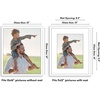 image:imageAmericanflat 8x10 Picture Frame with ShatterResistant Glass  Use as 5x7 Frame with Mat or Display 8x10 Photo Without Mat  Streamline Collection  Picture Frames for Tabletop and Wall  White  Shatterresistant glass wall or tabletop display with included easel sawtooth hangers included secure turntab backingWhite