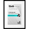 image:imageAmericanflat 8x10 Picture Frame with ShatterResistant Glass  Use as 5x7 Frame with Mat or Display 8x10 Photo Without Mat  Streamline Collection  Picture Frames for Tabletop and Wall  White  Shatterresistant glass wall or tabletop display with included easel sawtooth hangers included secure turntab backingBlack