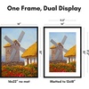 image:imageAmericanflat 8x10 Picture Frame with ShatterResistant Glass  Use as 5x7 Frame with Mat or Display 8x10 Photo Without Mat  Streamline Collection  Picture Frames for Tabletop and Wall  White  Shatterresistant glass wall or tabletop display with included easel sawtooth hangers included secure turntab backingBlack