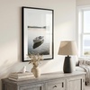 image:imageAmericanflat 8x10 Picture Frame with ShatterResistant Glass  Use as 5x7 Frame with Mat or Display 8x10 Photo Without Mat  Streamline Collection  Picture Frames for Tabletop and Wall  White  Shatterresistant glass wall or tabletop display with included easel sawtooth hangers included secure turntab backingBlack