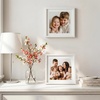 image:imageAmericanflat 8x10 Picture Frame with ShatterResistant Glass  Use as 5x7 Frame with Mat or Display 8x10 Photo Without Mat  Streamline Collection  Picture Frames for Tabletop and Wall  White  Shatterresistant glass wall or tabletop display with included easel sawtooth hangers included secure turntab backingWhite